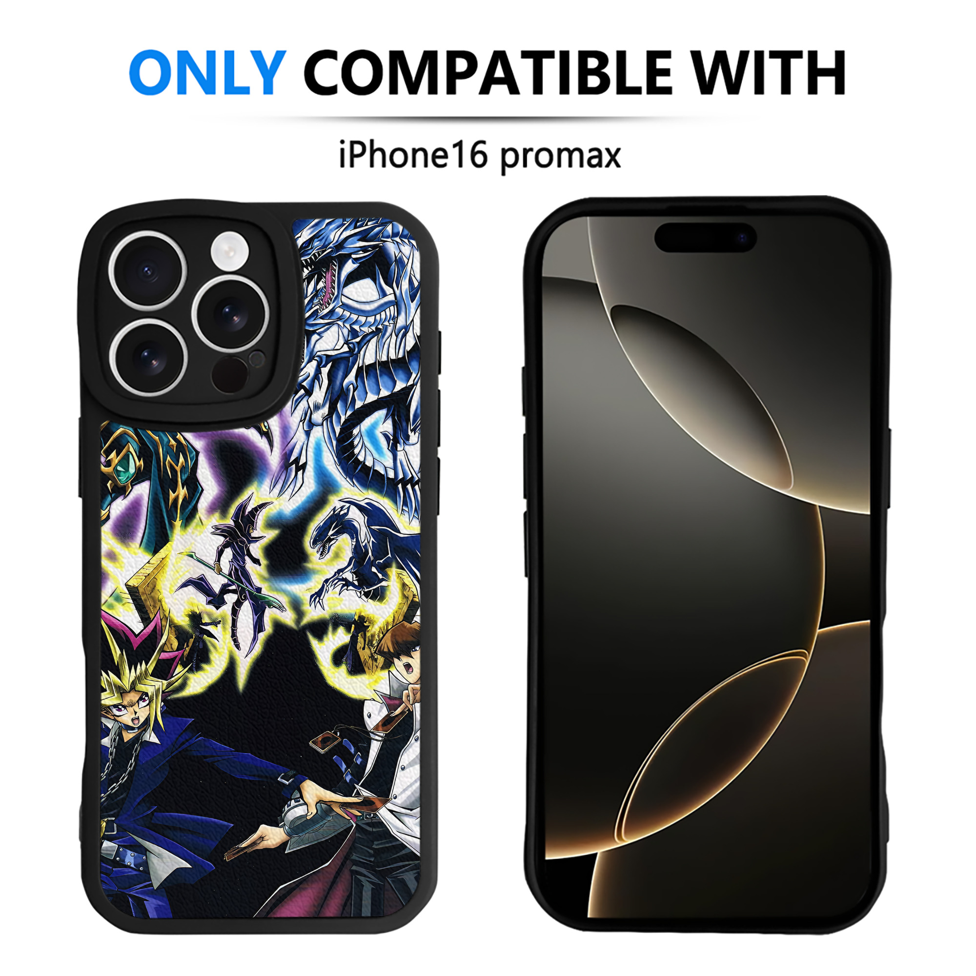 （画像用） 遊☆戯☆王 Yu-Gi-Oh! 【iPhone 16シリーズ対応】シリコンスマホケース（レザー調） 材質：シリコン